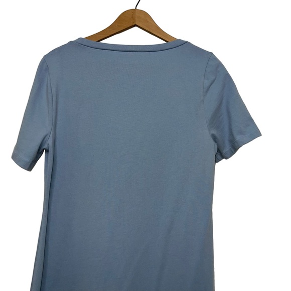 J. Crew Short Sleeve Knit Midi Dress In Blue Medium - Picture 7 of 12